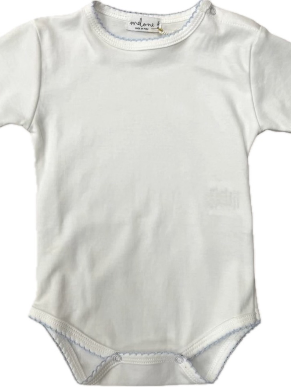 Melone Baby White Cotton Baby Onesie